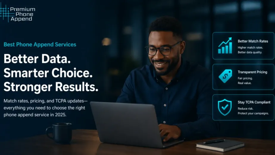 Best phone append services improving data quality, match rates, pricing transparency, and TCPA compliance